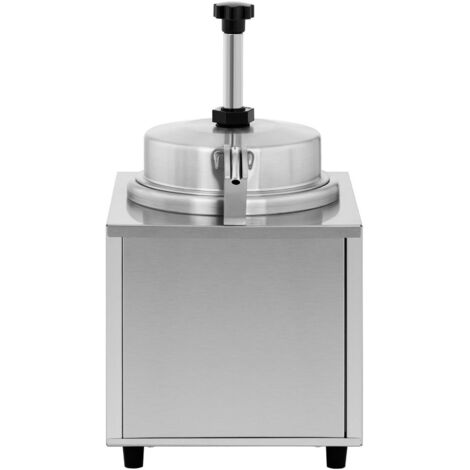 Distributeur de sauce inox avec fonction de réchauffage pour chocolat ou fromage 3,3l