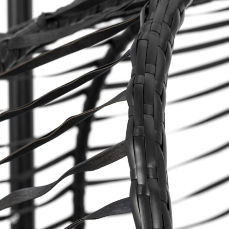 Outdoor Hanging Chair with Stand - for two people - foldable seat - black/grey