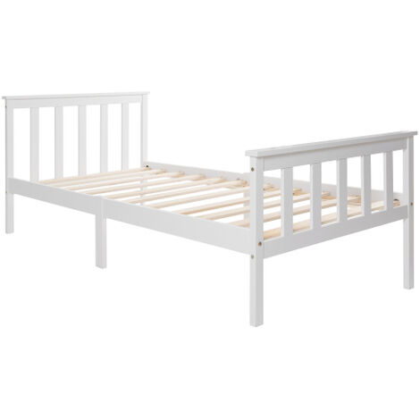 Merax Cama individual de madera maciza de pino, para adultos