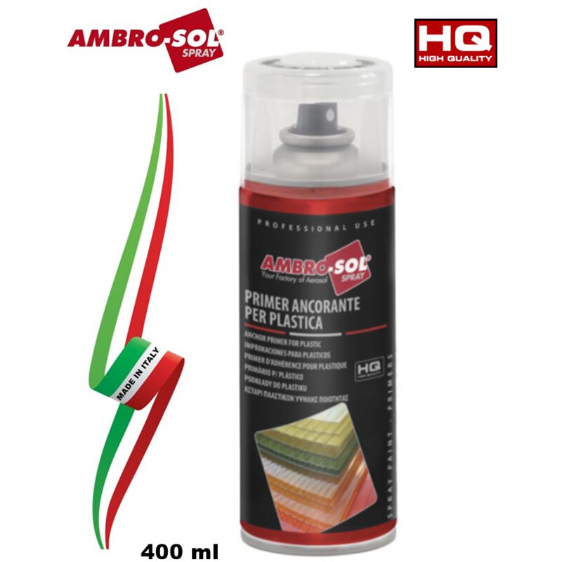 BOMBOLETTA SMALTO SPRAY PRIMER ANCORANTE TRASPARENTE X PLASTICA 400ml  AMBRO-SOL