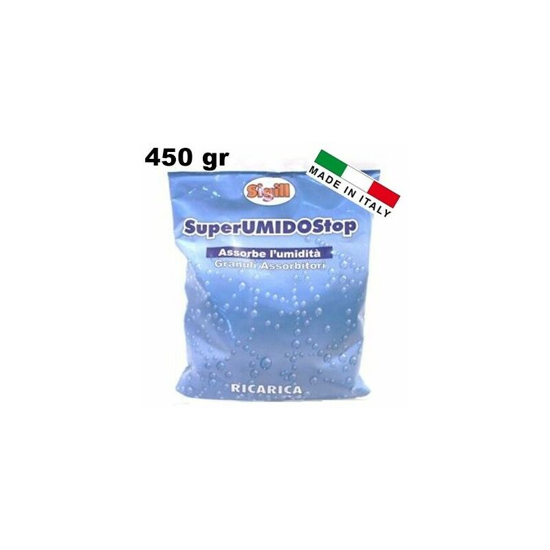 SET 6 CONFEZIONI DA 450gr DI GRANULI RICARICA X ASSORBI UMIDITA' SIGILL  ITALY