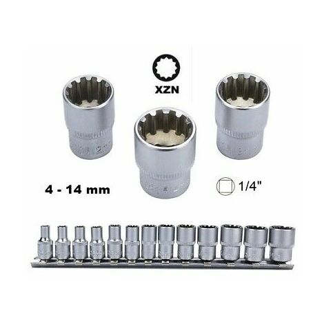 SET DI CHIAVI A BUSSOLA DA 1/4 MILLERIGHE PROFILO INTERNO XZN 13 PZ. 4 - 14