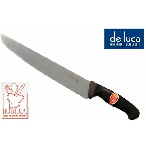 COLTELLO MACELLAIO LAMA IN ACCIAIO INOX CM 30 LINEA HO.RE.CA DE LUCA  SPESS.3mm