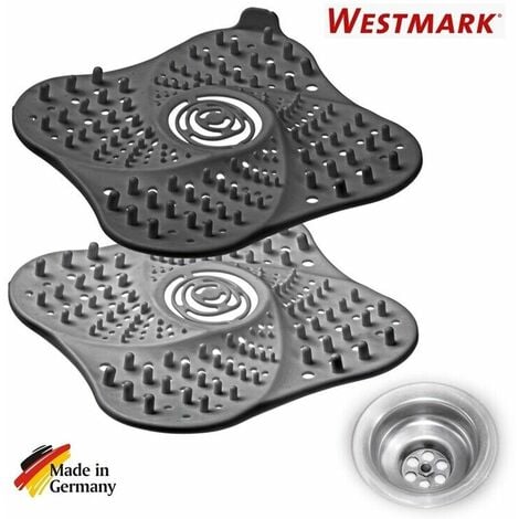 SET 2 FILTRI IN SILICONE PTE UNIVERSALI PER SCARICO DI LAVANDINO CUCINA E  BAGNO