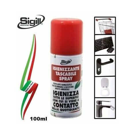 IGIENIZZANTE TASCABILE SPRAY MULTIUSO PER SUPERFICI A CONTATTO 100ml SIGILL