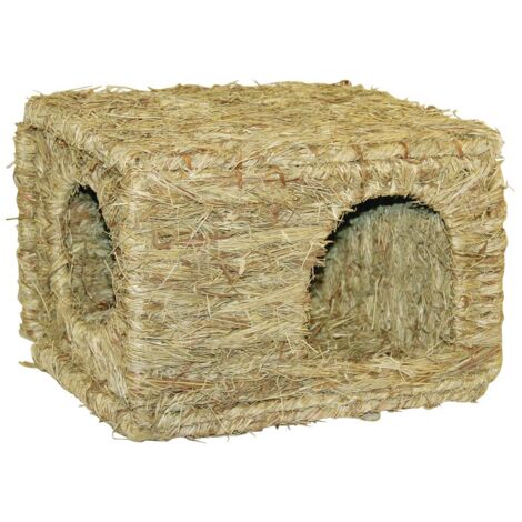 Kerbl Grass House XL (para conejos/roedores, hierba seca naturalmente, apto para el consumo, sin alambre/piezas de plástico, 37x30x28 cm) 82789