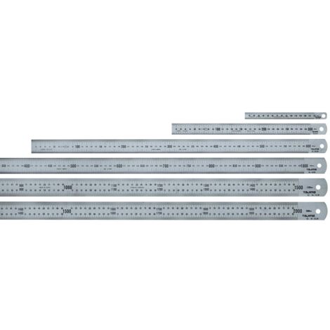 Escala Tajima (vara métrica), longitud: 60 cm, graduación en mm - parte trasera con tabla de conversión pulgadas/métrico - SSR60MC