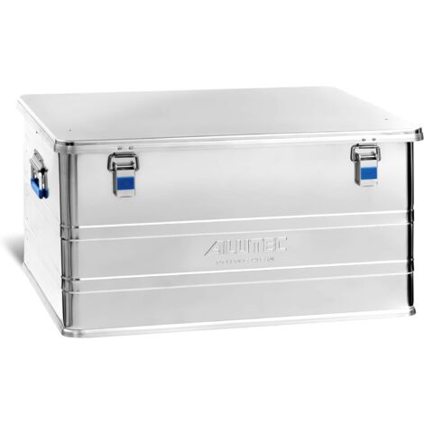 Caja de aluminio ALUTEC COMFORT 157 (contenido 157 l, dimensiones interiores (LxAnxAl) 750 x 550 x 381 mm, resistente al polvo y a las salpicaduras, caja de herramientas, caja de almacenamiento, peso 