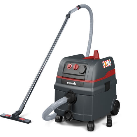 Aspirador en seco/mojado Starmix ISC L-1625 TOP (1600 vatios, depósito bruto 25 l, cable de alimentación 8 m aspirador industrial, limpieza de filtro por impulsos) 18577 (1/5)