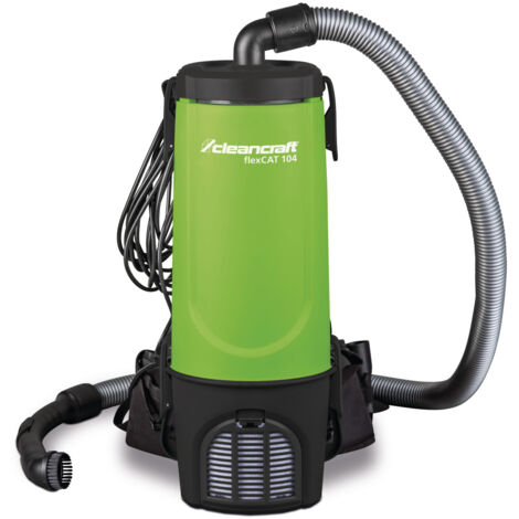 Aspirador especial Cleancraft flexCAT 104, depósito de 4 l, con correa de transporte, aspirador de mochila, numerosos accesorios - 7003115