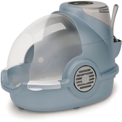 Inodoro para gatos Oster (con eliminador de olores eléctrico, arenero para gatos con ventilador, bajo consumo de energía 3 kW, moderna tecnología de filtrado)