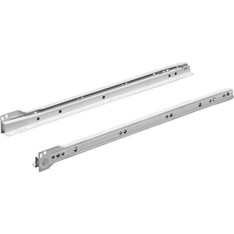 Guía deslizante de rodillos Hettich extensión parcial 500 mm - color blanco - 9220057