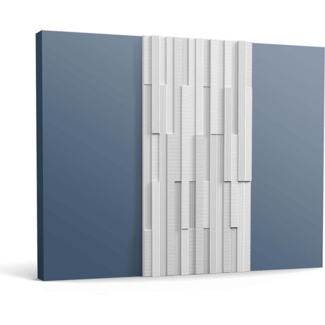 3d revestimiento mural Orac Decor W216 MATRIX Panel de pared Panel acustico Friso Moldura para pared Perfil de estuco Moldura decorativa diseño moderno blanco 2 m