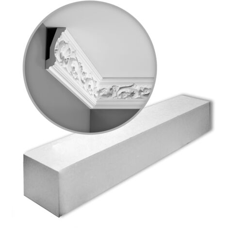 Cornisa con estampado de hojas - Orac Decor - L200xP4.8xH11.6cm - Caja completa de 20 metros - C201