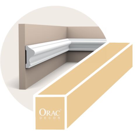 Elegante riel para cuadros - Orac Decor - L200xP2.6xH6cm - Caja completa 40 metros - P8020