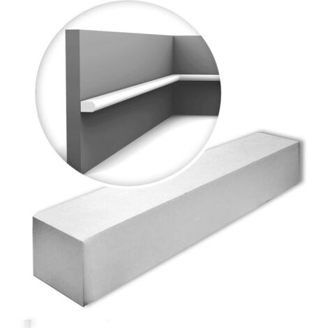 Riel para cuadros fino y redondeado - Orac Decor - L200xP1.8xH1cm - Caja completa 140 metros - PX209