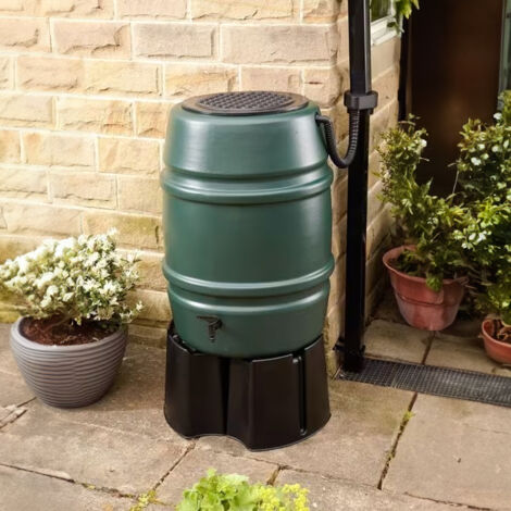 168L Harcostar Water Butt with Stand & Rain Trap Diverter Kit