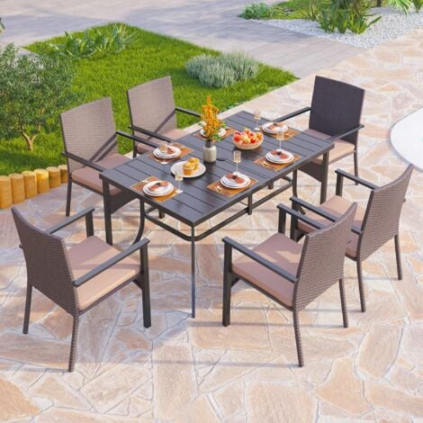 PHIVILLA 2er Set Gartenstühle Wetterfest Terrassenstühle Metall