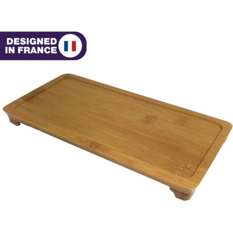 JVD - Petit plateau Stylus en bambou FSC, design compact, éco-responsable, parfait pour chambres dhôtel. - Matériel professionnel