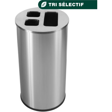 JVD - Collecteur 60L Inox brossé 3 bacs - Matériel professionnel (1/4)