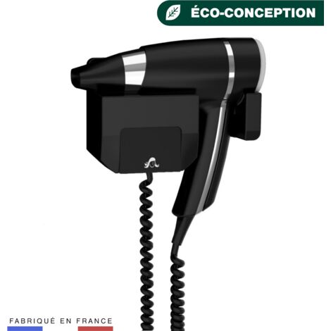 JVD - Sèche-Cheveux Brittony noir + support frontal base - Matériel professionnel