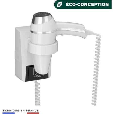 JVD - Sèche-Cheveux Clipper blanc + support PR MT - Matériel professionnel