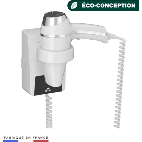 JVD - Sèche-Cheveux Clipper blanc + support base - Matériel professionnel (1/3)