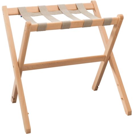 JVD - Rack à bagage Berengere en bois de hêtre et lin 100% fabriqué en France. - Matériel professionnel