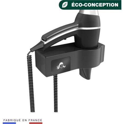 JVD - Sèche-Cheveux Alteo Noir + support base - Matériel professionnel