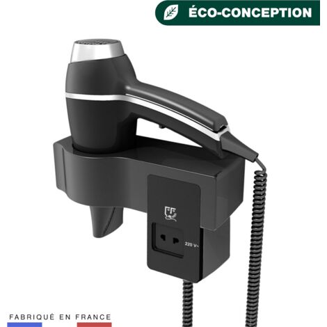 JVD - Sèche-Cheveux Alteo noir + support PR MT - Matériel professionnel