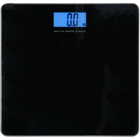 JVD - Balance Eclat Noir Balance hôtel 180 kg, verre 6 mm, écran LCD KG/LB. - Matériel professionnel (1/2)