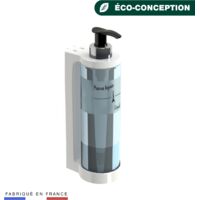 JVD – Distributeur de savon ISISS blanc 300 ml – Réservoir verrouillé par clé – Débit 1 ml par pression – Compatible gel hydroalcoolique