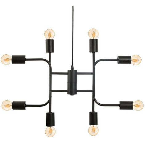 Atmosphera Hängeleuchte Cota – Schwarze Metalllampe Mit Durchbruchdesign