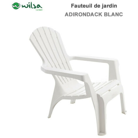 Sessel Adirondack Polypropylenharz Wilsa Garden - Weiß - 1 Sessel Adirondack