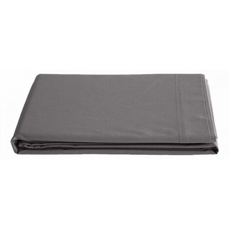 Perkal-Flachbettlaken aus reiner gekämmter langstapeliger Baumwolle 80 Fäden/cm² Vent du sud - Ardoise - 180 x 290 cm für Einzelbett