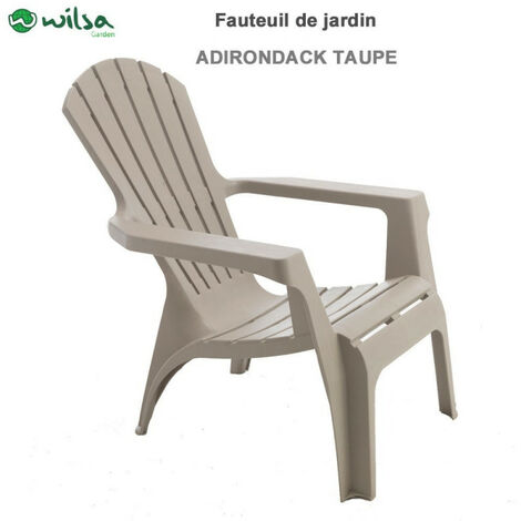 Sessel Adirondack Polypropylenharz Wilsa Garden - Taupe - 1 Sessel Adirondack