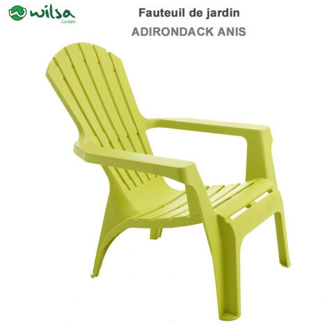 Sessel Adirondack Polypropylenharz Wilsa Garden - Anis - 1 Sessel Adirondack
