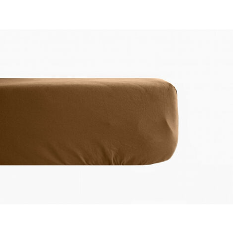 Spannbetttuch Palace aus reiner Baumwolle, gewaschen 63 Fäden/cm² Südwind - Palace Cognac - 140 x 190 cm Mütze 35 cm