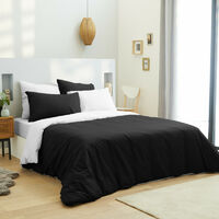 Komplettpaket 6 Stück Schwarz/Weiß Bettbezug für Bett 160 x 200 cm 100% Baumwolle / 57 Fäden/cm².