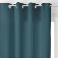 Möbelvorhang Lilou Samteffekt 140 x 260 cm Atmosphera - 1 Panel - Blau