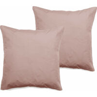 2er-Set Kissenbezüge aus Perkal aus reiner, langstapeliger, gekämmter Baumwolle 80 Fäden/cm² Südwind - Rosa - 2er-Set Kissenbezüge 65 x 65 cm