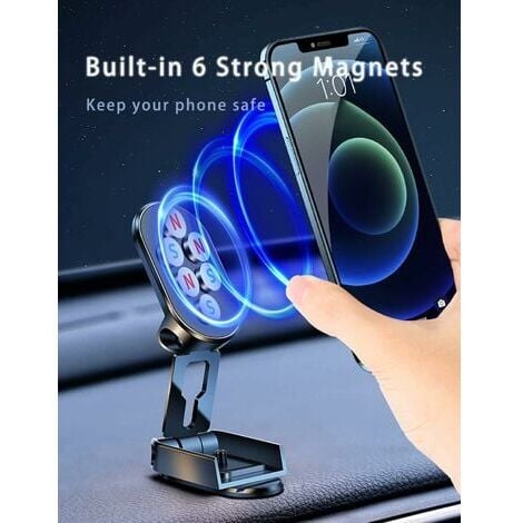 Support magnétique pliable pour téléphone portable, pour voiture, pour  iPhone 14 13 Xiaomi Samsung Huawei - AliExpress
