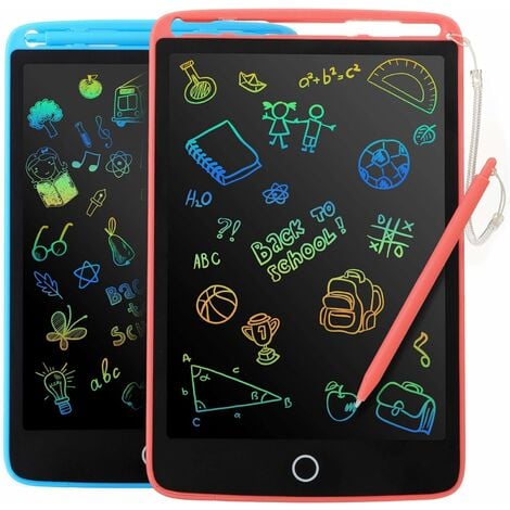 Lot de 2 tablettes d'écriture LCD écran planche à dessin 8,5 pouces Doodle  Scribbler Pad apprentissage jouet éducatif cadeau pour enfants 3-6 ans fille  (2 paquets)