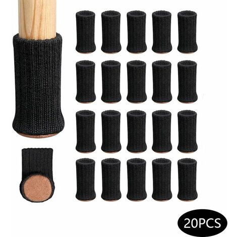 Ulisem 50 Patins pour Chaise à Clouer de 24mm - Tampons en Feutre pour  Protéger les Pieds de Meubles - Noir
