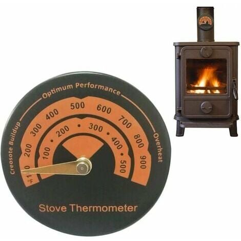 Thermomètre de tuyau de poêle, mètre de tuyau de cheminée magnétique,  thermomètre de poêle magnétique bimétal à large plage de mesure de  température de poêle pour conduit de cheminée de cheminée à