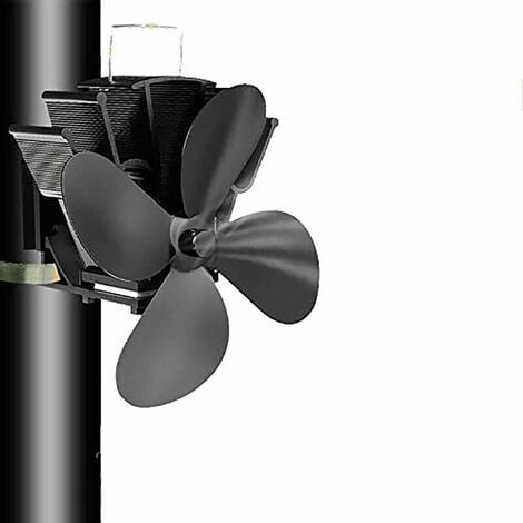 Ventilateur poêle à bois 4 pales silencieux et écologique pour cheminée -  Conforama