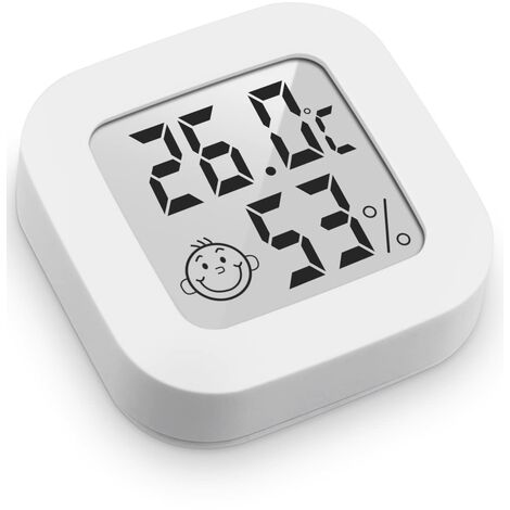 Thermomètre et hygromètre d'intérieur numérique de haute précision,  moniteur de température et d'humidité, indicateur thermo-hygromètre (2  pièces)