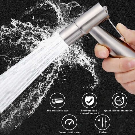 AIDUCHO 2 pièces Bidet Spray, douchette WC Pulvérisateur de Toilette en  Spray pour le Nettoyage Des Toilettes, Bain pour Animaux de Compagnie,  Hygiène Personnelle