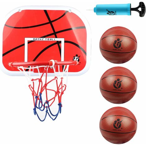 Panier De Basket Enfant Réglable 75-105cm - Avec 3 Ballons Et Pompe, Pour Intérieur Et Extérieur