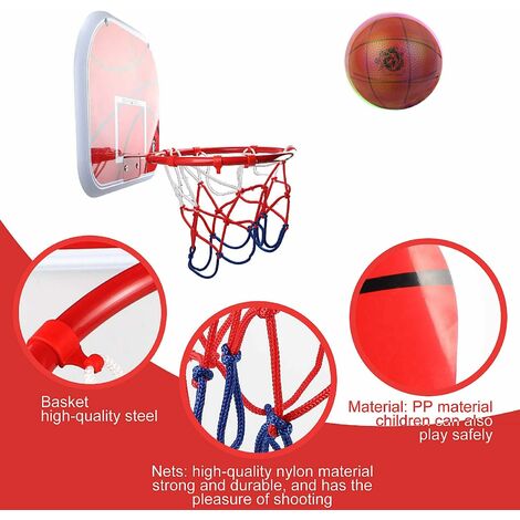 ZOLGINAH Mini Panier Basket Enfant Interieur avec la Ballon et Pompe à  Ballon du Basket, Panier